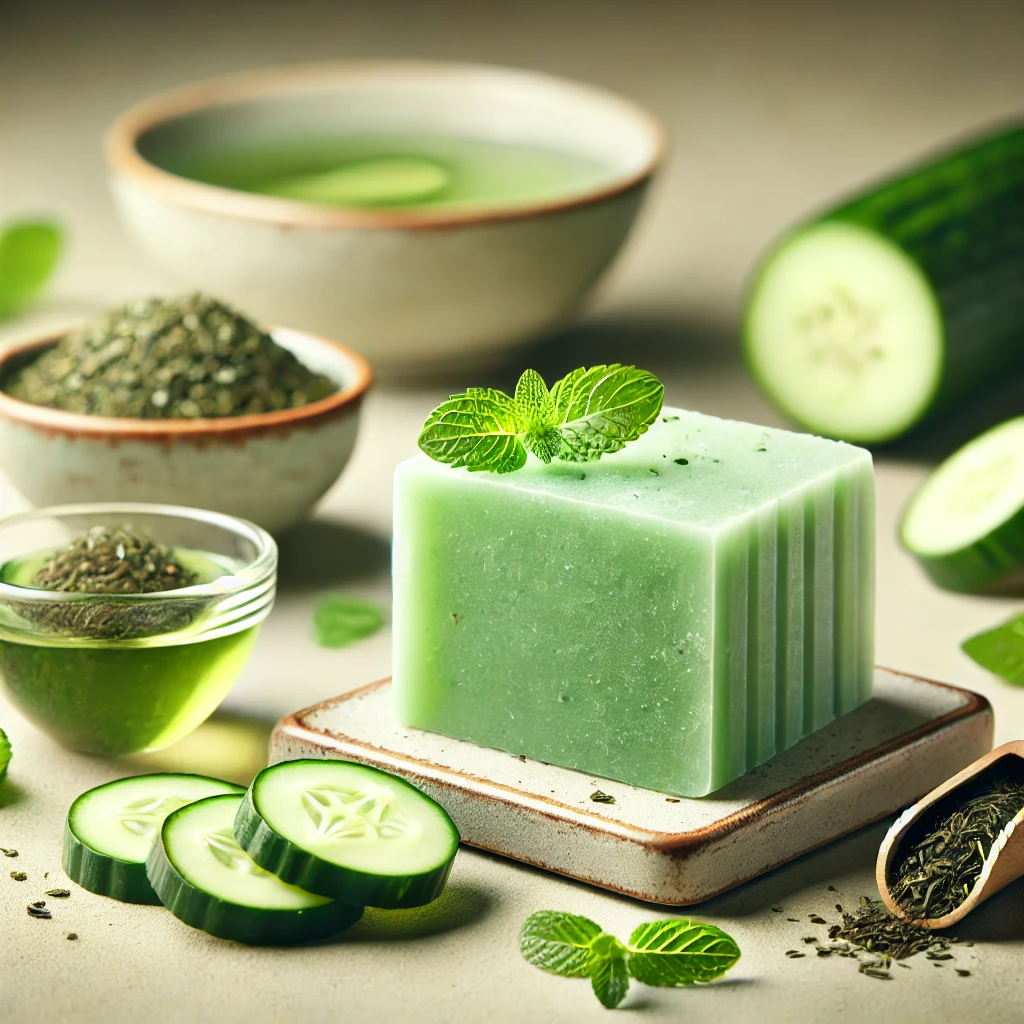 Jabón Refrescante de Pepino y Té Verde